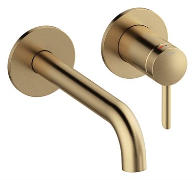 Damixa Iris håndvaskarmatur med 180 mm tud - børstet bronze