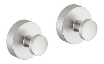 Damixa Zen håndklædekroge med roset sæt á 2 stk. - Steel