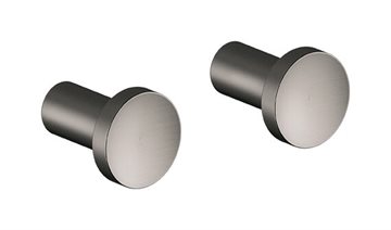 Damixa Zen håndklædekroge, sæt á 2 stk. - Børstet grafitgrå PVD