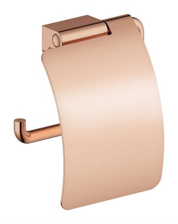 Damixa Zen toiletpapirholder med låg i Børstet kobber PVD