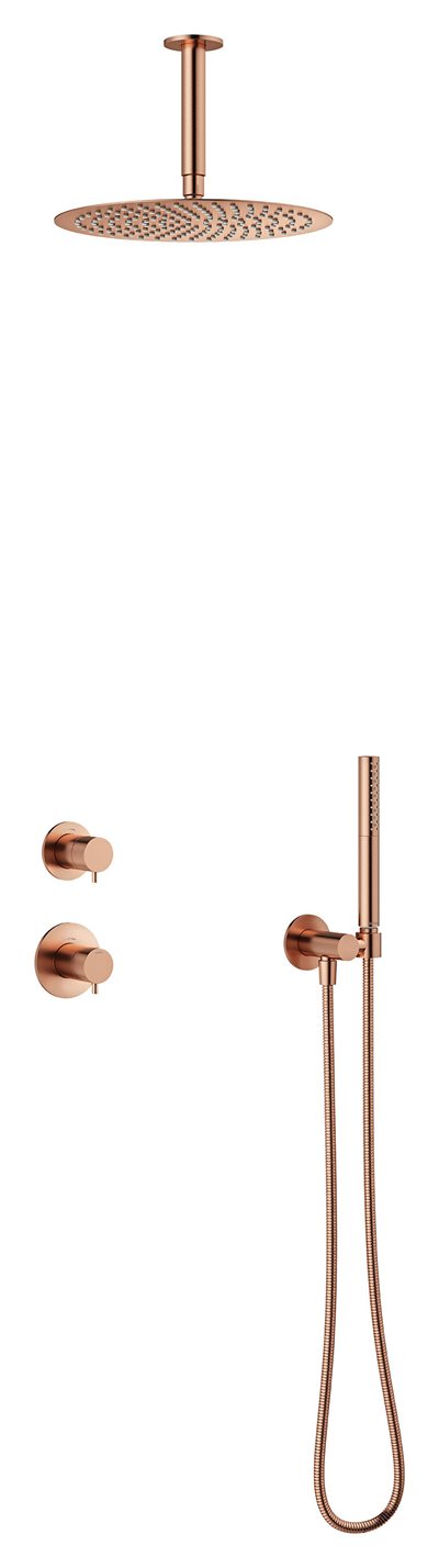 Damixa Iris DS 2 indbygnings brusesystem - børstet kobber