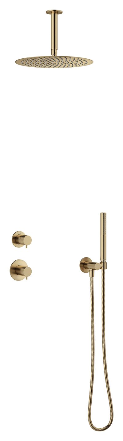 Damixa Iris DS 2 indbygnings brusesystem - børstet bronze