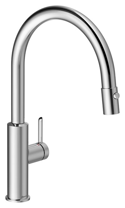 Damixa Iris køkkenvandhane med udtræk - krom