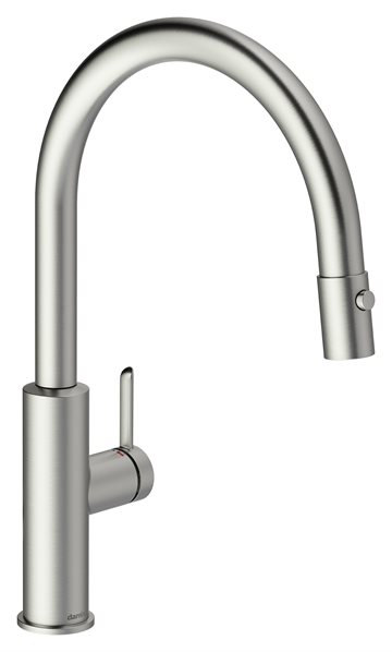 Damixa Iris køkkenvandhane med udtræk - Steel 