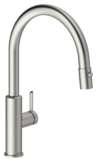 Damixa Iris køkkenvandhane med udtræk - Steel 