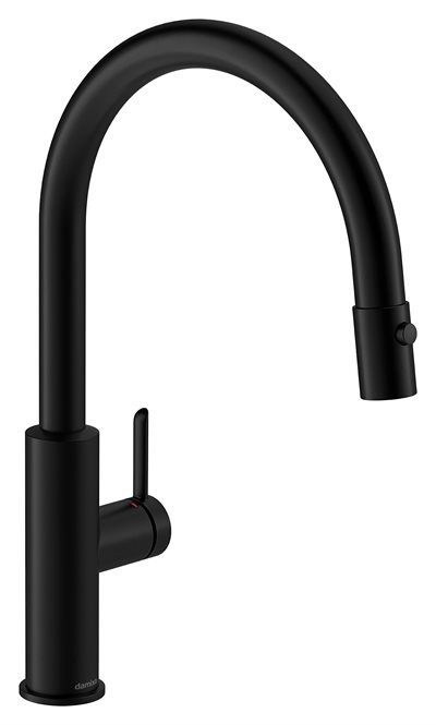 Damixa Iris køkkenvandhane med udtræk - mat sort