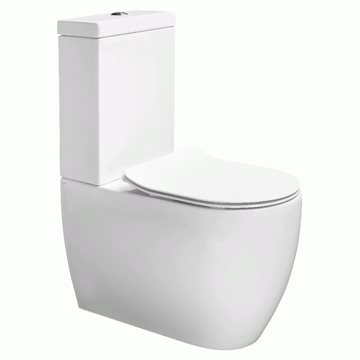 Lavabo Glomp BTW gulvstående toilet uden skyllekant (rimless) - Blank hvid