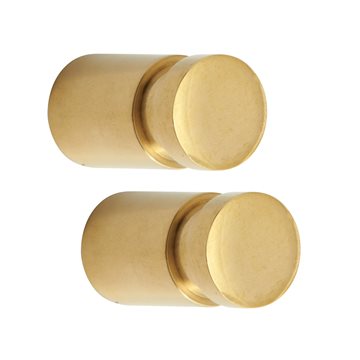 LAVABO Luna 2 stk SMÅ Håndklædekroge i Natur messing