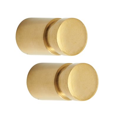 LAVABO Luna 2 stk SMÅ Håndklædekroge i Natur messing