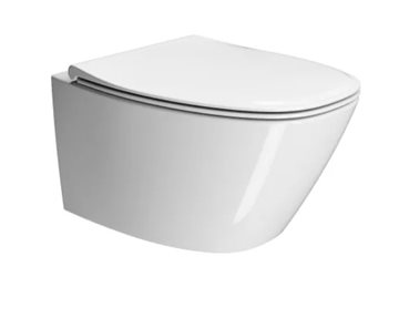 GSI Modo+ væghængt toilet, uden skyllekant, antibakteriel, hvid