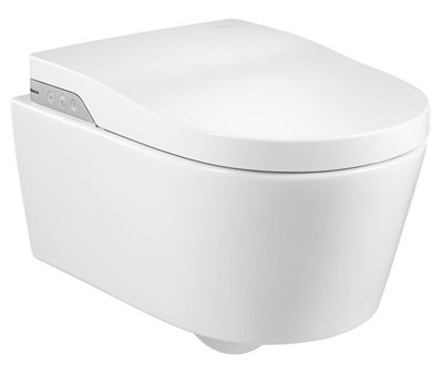 Roca Inspira væghængt douchetoilet, med sæde til indbygningscisterne