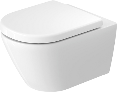 Duravit D-Code væghængt toilet 370 x 540 mm, rimless