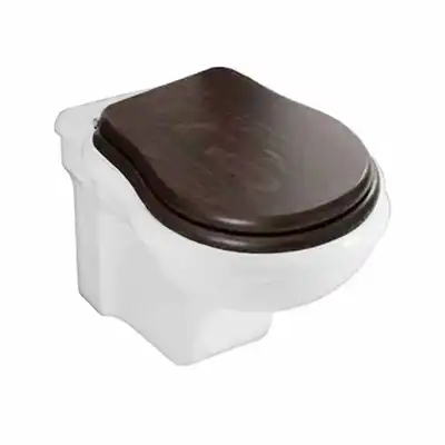 Lavabo Contea Retro væghængt toilet m/softclose toiletsæde Valnød farvet træfinish