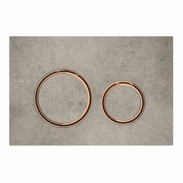 Geberit Sigma 50 Round betjeningsplade, metalfarve rødguld / beton