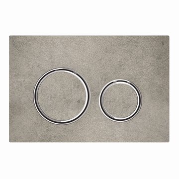 Geberit Sigma 50 Round betjeningsplade, krom / beton