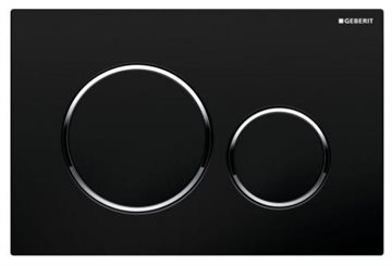 Geberit Sigma 20 Round betjeningsplade, sort / krom