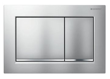 Geberit Omega 30 Square betjeningsplade, matforkromet, lakeret, / blankforkromet