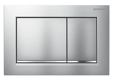 Geberit Omega 30 Square betjeningsplade, matforkromet, lakeret, / blankforkromet