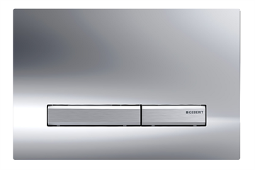 Geberit Sigma 50 Square betjeningsplade, krom knapper & krom plade