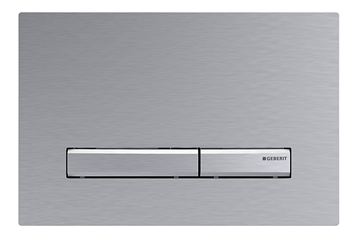 Geberit Sigma 50 Square betjeningsplade, krom knapper & børstet krom plade