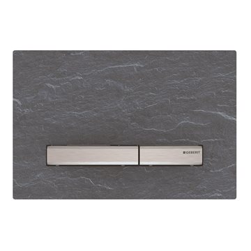 Geberit Sigma 50 Square betjeningsplade, krom knapper & skifer plade (naturprodukt)