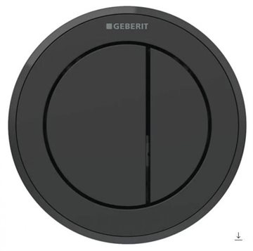Geberit omega10 dobbelt tryk - easy-to-clean-belagt - Mat sort/sort
