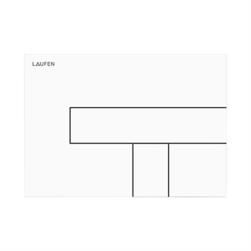 Laufen LIS betjeningsplade AW100 duoskyl hvid
