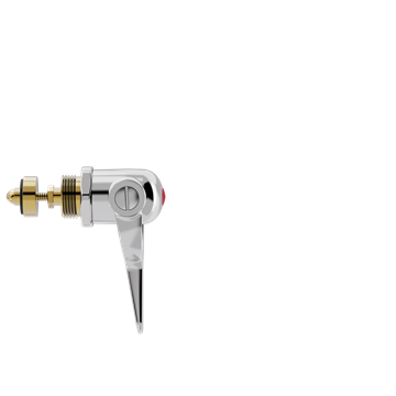 TONI Copenhagen NY Ventiloverdel med EPDM pakning med rød/blå knap - Krom 