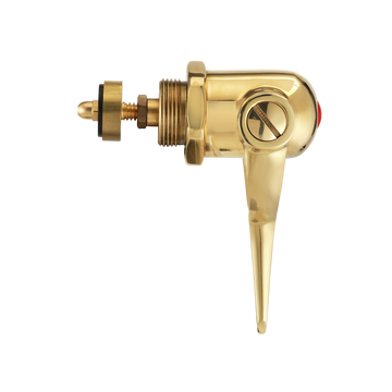 TONI Copenhagen Ventiloverdel med EPDM pakning med rød/blå knap - Messing