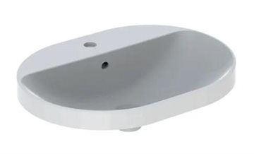 Geberit VariForm ellipseformet håndvask til indbygning 60 x 45 cm
