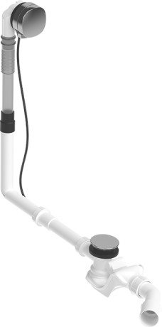 Duravit Af-og overløbssæt, med vandpåfyldning