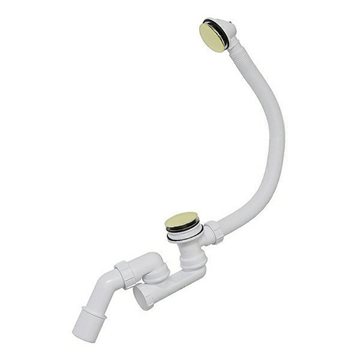 Strømberg af- og overløbssæt med vandlås i poleret messing natur