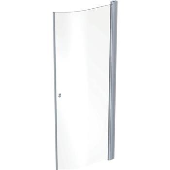 IFÖ Showerama svingdør bueformet: L=53.3cm, Sølvfarver / Glas transparent