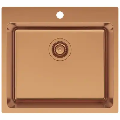 Lavabo LA 550 køkkenvask 550x500 m/hanehul, PVD kobber