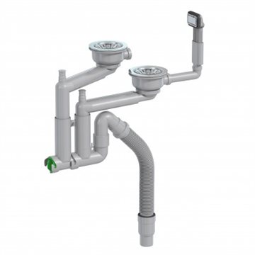 Intra komplet Afløbssæt - Til 1½ eller dobbeltkumme