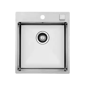 Lavabo Kubus 440 Soft Stålvask m/Auto strainer 50 x 44 cm