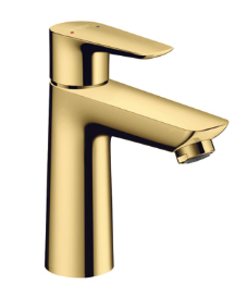 Hansgrohe Talis E 1-grebs håndvaskarmatur, uden bundventil, Poleret guld-optik PVD