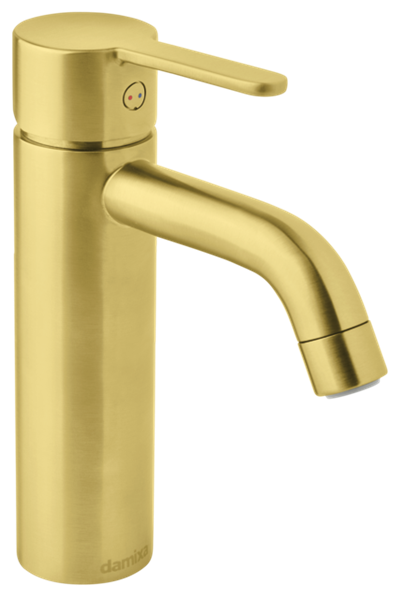 Damixa Silhouet Håndvaskarmatur - medium - Børstet messing (PVD)