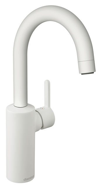 Damixa Silhouet Håndvaskarmatur høj tud - mat hvid