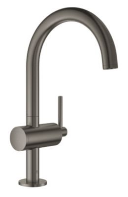 Grohe Atrio New håndvaskarmatur L-size med bundventil. Børstet Hard Graphite