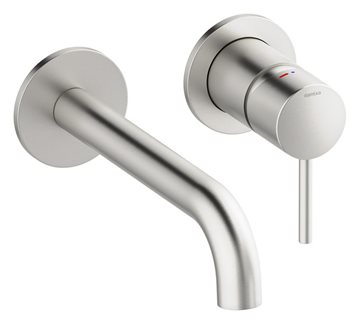 Damixa Osier indbygnings armatur til håndvask, 180 mm tud i steel PVD