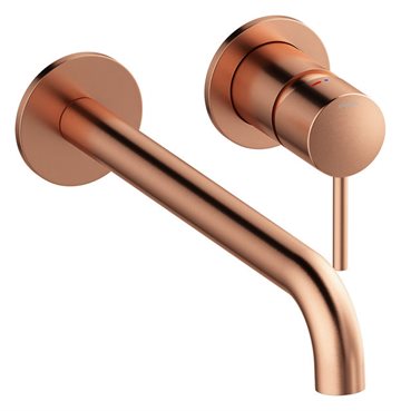 Damixa Osier indbygnings armatur til håndvask, 250 mm tud i Børstet Kobber PVD
