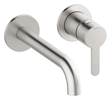 Damixa Silhouet indbygnings armatur til håndvask, 180 mm tud i steel pvd