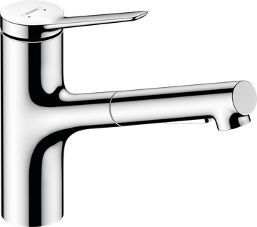 Hansgrohe Zesis M33 køkkenarmatur 150 m/udtræksbruser, krom