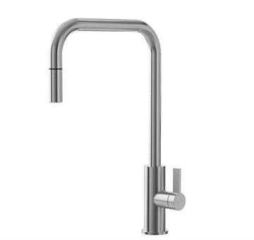 Lavabo Alkymist 588 RS køkkenarmatur med stor U-tud & udtræk i rustfrit stål