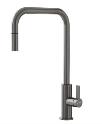 Lavabo Alkymist 588 RS køkkenarmatur med U-tud og udtræk i PVD Gunmetal