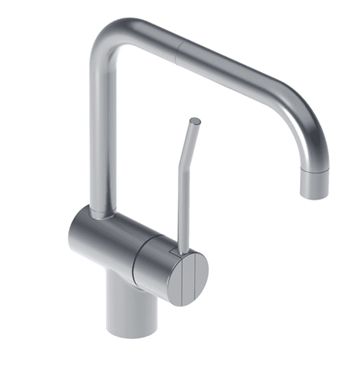 Vola køkkenbatteri KV1L med dobbelt svingbar tud og langt greb - krom