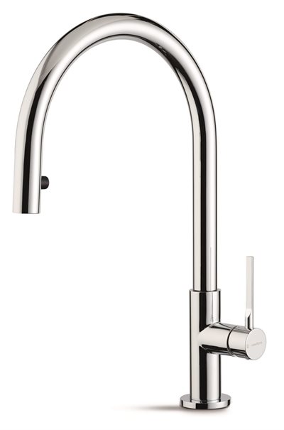 Newform Maki køkkenvandhane med C-tud og udtræk i krom