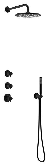 Damixa Silhouet XS 1 brusesystem (3 greb) til indbygning i matsort 