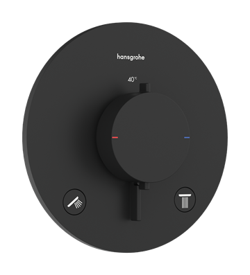 hansgrohe Ecostat S Termostatarmatur til indbygning - Mat sort